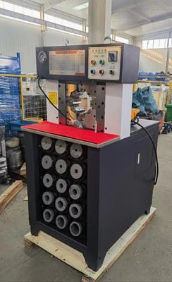PLC AC Hose Crimping Machine Mesin Swaging Hidrolik Kepala Tipis 15 Set CBK-120