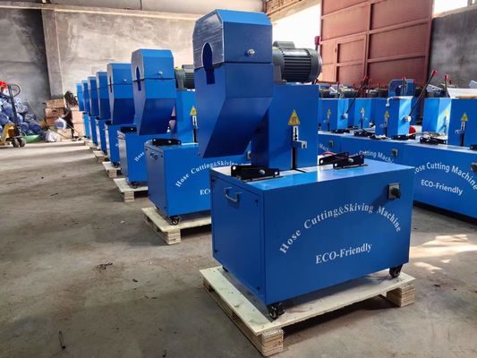 Electric 1/4 Inch-2 Inch Size Is 850*600*1200mm Manufaktur Rubber Hose Mesin Pemotong Dengan Motor Pemotong 2850 RPM