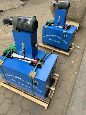 Mesin pemotong selang karet bebas debu dan mesin skiving dengan 4 lapisan dan kontrol tombol lanjutan 2 inci 6-51mm Biru
