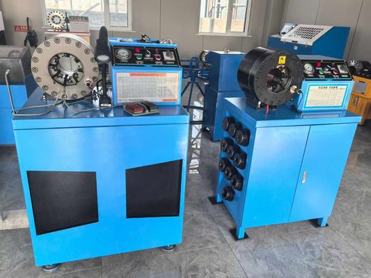 Harga yang bagus 6-51mm 10 Dies Hose Matching Dies 500 Piece Per Hour Portable Hose Crimping Machine Hydraulic Hose Crimper Mesin pengikat selang portabel on line