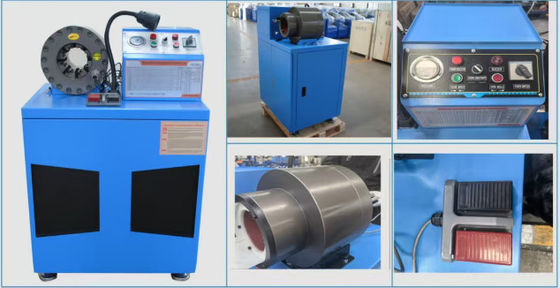 Harga yang bagus 10 Mati 500 Piece Per Hour Portable Hose Crimping Machine Hydraulic Hose Crimper Mesin pengikat selang portabel on line