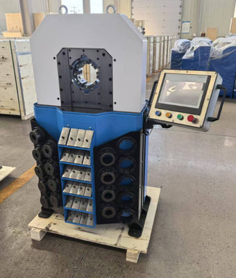 Kekuatan 4 Inch 16 Dies Crimping Range Electric Hydraulic Crimping Tool 0.01mm Keakuratan Mesin Crimping Hose Karet