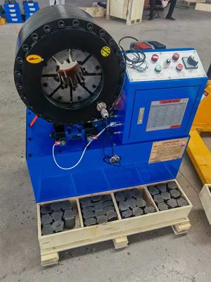 4 Inch 16 Dies Hose Crimping Machine / Hydraulic Rubber Hose Crimping Machine Ukuran 850*530*980 Mm