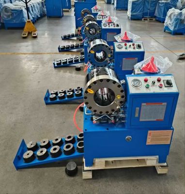 Sistem Kontrol Tombol 2 Inch 10 Dies DX68 Hose Crimping Machine Hose Crimper 3KW/4KW