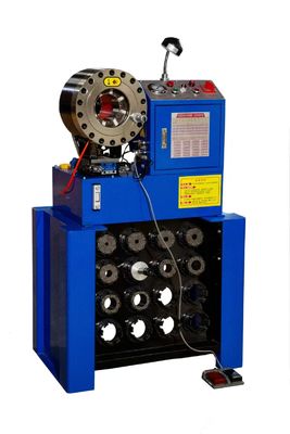 Mesin Crimping Selang Pipa Baja Tahan Karat P38 Crimper Selang Dikepang Akurasi Tinggi 1.5 Dan 2 Inci Dengan Rak Dan Alat Cetakan Ganti Cepat / Penekan Selang Hidrolik