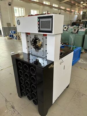 Harga yang bagus 3 Inch Hydraulic Hose Crimping Machine dengan 15 Dies 6-76mm PLC Control on line
