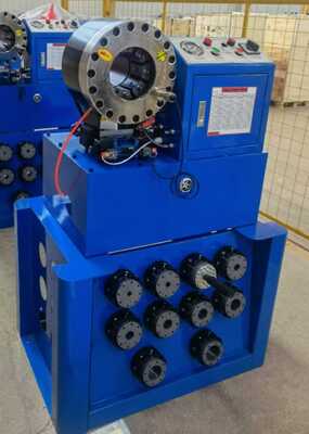 Harga yang bagus 2 Inch Hydraulic Hose Crimping Machine dengan Alat Cetakan Perubahan Cepat dan 10 Die untuk Crimping Serbaguna on line