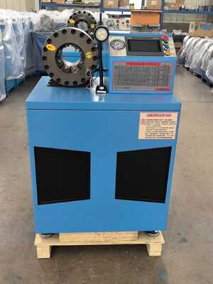 2 Inci Warna Biru Langit Desain Bagus Kekuatan Crimping 600T Warna Biru Ukuran Crimping Mencapai 2,5 Inci Dengan Alat Cetakan Perubahan Cepat Mesin Crimping Selang Karet Dengan Rentang 6-51mm Dan 10 Dies yang Dapat Dipertukarkan