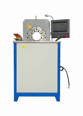 Harga yang bagus Mesin Press Pipa Selang Hidrolik PLC 2 Inch Spiral Hydraulic Line Press Wide Opening Head on line