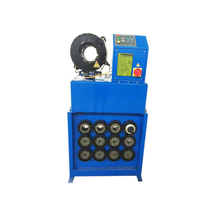 Harga yang bagus 300t Hose Press Crimper 6-38mm Mesin Pembuat Selang Hidrolik Dengan Meja Kerja Dan Alat Perubahan Cepat on line