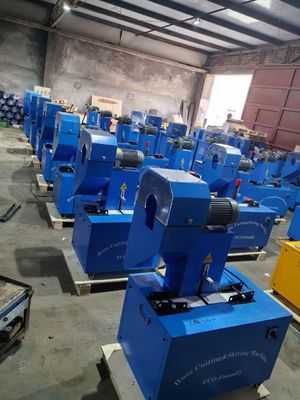 Harga yang bagus Warna Biru 128 KG Dan Ukuran 850*600*1200mm Fitur Khusus Mesin Pemotong Selang Hidraulik untuk Pemotongan Otomatis on line