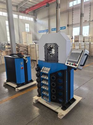 16 mati bagus berwarna-warni dan desain yang baik 0.01mm Akurasi Hose Crimping Machine 4 Inch Kapasitas Besar Crimping Range Electric Hydraulic Crimping Tool