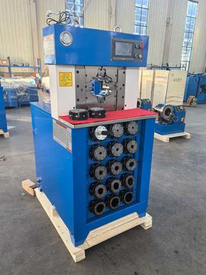3 Inch PLC Control System 6 - 76mm AC Hose Crimping Machine Untuk Efisien Crimping Max Pembukaan 158mm