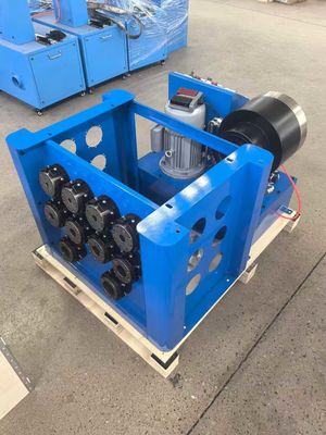 Harga yang bagus 2 Inch Dan 1.5 Inch Biru Warna Portable Hydraulic Hose Crimping Machine Dengan Rak Dan Cepat Mengubah Alat Cetakan 6-38mm Hose Swager on line