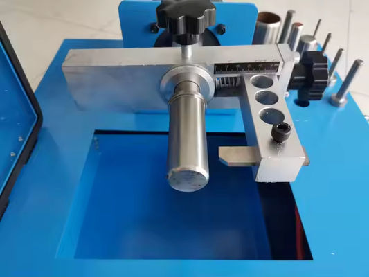 12v Voltage Blue Color Car Loading 35kg Hose Skiving Machine 2 Inch Motor Power 0.4kw untuk Benefit/Hose Peeling Machine