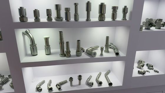 Fittings Selang Hidrolik Bsp Berujung Gelas Baja Rinsless Pria Wanita Quick Couplers Untuk Ukuran Berbeda Dari 1/4 ′′ lurus, 45 °, 90 ° hingga 1 inci