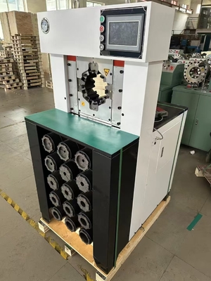 Harga yang bagus 3-Inch Hydraulic Hose Crimping Machine dengan 15 Dies 6-76mm PLC Control on line