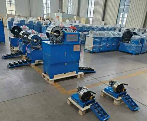 Harga yang bagus 2 Inch Hydraulic Hose Crimping Machine with Double Functions and 310kgs Net Weight for Efficient Hose Processing on line