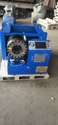 Harga yang bagus 2.5 Inch Hydraulic Hose Crimping Machine dengan alat cetakan perubahan cepat dan 10 mati interchangeable untuk serbaguna Crimping on line