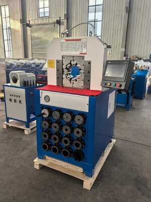 3 Inch 6-76mm Hydraulic Hose Crimping Machine dengan 15 Dies dan Mold Perubahan Cepat untuk Menekan Selang yang Efisien