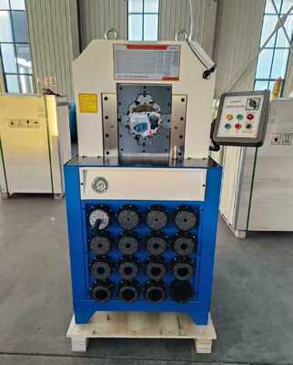 Harga yang bagus Mesin Pengepres Selang Hidrolik Kontrol Tombol 3 Inci 6-76mm dengan 15 Cetakan yang Dapat Dipertukarkan untuk Pengepresan Selang yang Efisien on line