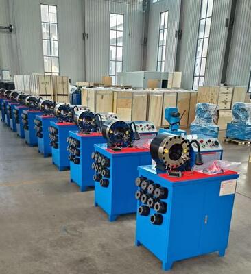 600T Crimping Force Rubber Hose Crimping Machine dengan Jangkauan 6-51mm dan 10 Dies Interchangeable