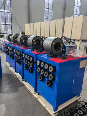 Harga yang bagus 2 Inch 600T Crimping Force Rubber Hose Crimping Machine Dengan Jangkauan 6-51mm Dan 10 Dies yang Bisa Diganti on line