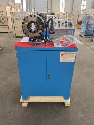 Electric 600T Crimping Force Rubber Hose Crimping Machine with 6-51mm Range and 10 Interchangeable Dies for Hydraulic Hose Crimper Mesin pengikat selang karet listrik 600T Crimping Force Rubber Hose Crimping Machine with 6-51mm Range and 10 Interchangeable Dies for Hydraulic Hose Crimper