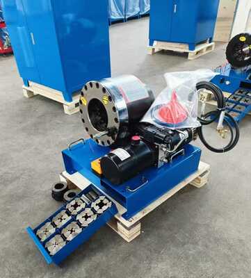 Harga yang bagus Mesin Pengepres Selang Hidrolik 12V/24V dengan Gaya Pengepres 600T dan Jangkauan 6-51mm untuk Pemuatan Mobil on line