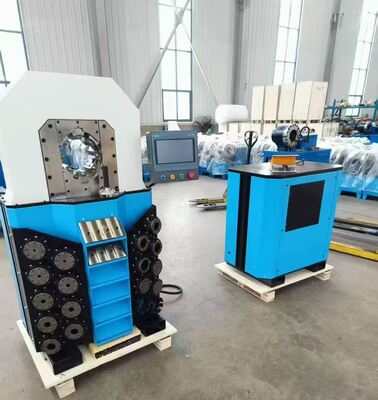 Harga yang bagus OEM Service 0.01mm Akurasi Mesin Crimping Selang Hidraulik dengan 6-102mm Crimping Range dan 16 Dies on line