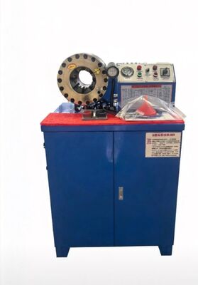 Harga yang bagus Mesin Crimping Selang Karet 2 Inci 600T Model Lebih Tinggi Warna Biru Tegangan 220V/380V dengan Kisaran 6-51Mm dan 10 Cetakan yang Dapat Dipertukarkan on line