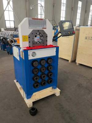 Harga yang bagus 3 Inch Hydraulic Hose Crimping Machine dengan 2800KN Force 6-76mm Range dan PLC Control on line