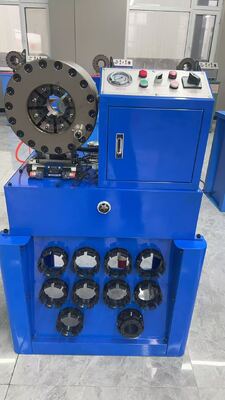 Harga yang bagus 6-51mm Hydraulic Hose Crimping Machine dengan alat cetakan perubahan cepat dan 10 mati yang dapat dipertukarkan untuk crimping serbaguna on line