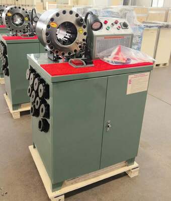Harga yang bagus Mesin Crimping Selang Karet 2 Inci 600T Model Lebih Tinggi Warna Hijau Tegangan 220V/380V dengan Kisaran 6-51Mm dan 10 Cetakan yang Dapat Dipertukarkan on line