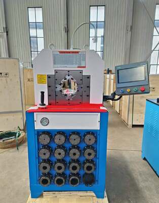 Harga yang bagus Model Ketebalan Super 3 Inci Gaya Crimping Lebih Besar Mesin Crimping Selang Hidraulik Sistem Kontrol PLC Kekuatan Crimper 2800KN Dan Rentang Crimping 6-76mm 15 Dies Untuk Aplikasi Hidraulik on line