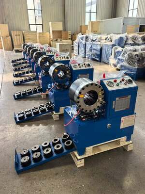 Harga yang bagus 2 Inch DX68 Blue Color Electric Hydraulic Hose Crimper Tanpa Perubahan Cepat Alat Cetakan Dari 6mm Sampai 51mm Tegangan Berbeda 10 Mati Keakuratan Dan 200 Pcs Per Jam Efisiensi on line