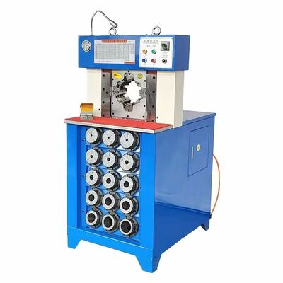 Harga yang bagus 3" Model Super Tebal Kontrol PLC Mesin Crimping Selang Hidraulik Dengan Rentang Crimping 6-76mm Warna Hitam Kekuatan Tekanan Lebih Besar Dan Pembukaan Maks 165mm 15 Mati on line