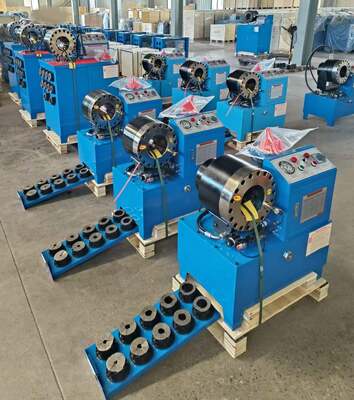 Harga yang bagus Mesin Pengepres Selang Hidrolik Elektrik Model DX68 2 Inci Warna Biru Tanpa Alat Cetakan Pengganti Cepat Rentang Pengepresan Dari 6mm Hingga 51mm Tegangan Berbeda 10 Cetakan Akurasi Dan Efisiensi 200 Pcs Per Jam online
