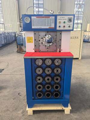 Harga yang bagus 3 Inch Super Thinness Model Hydraulic Hose Crimping Machine Hitam Dan Biru Warna Dengan 6-76mm Crimping Range 165mm Max Pembukaan Dan 15 Dies 220v/380v Tegangan online